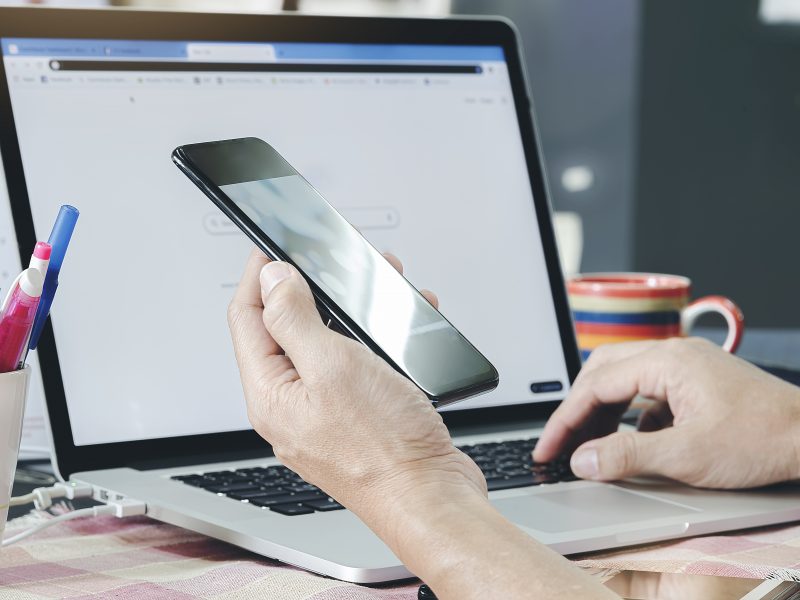 Phone and Laptop
